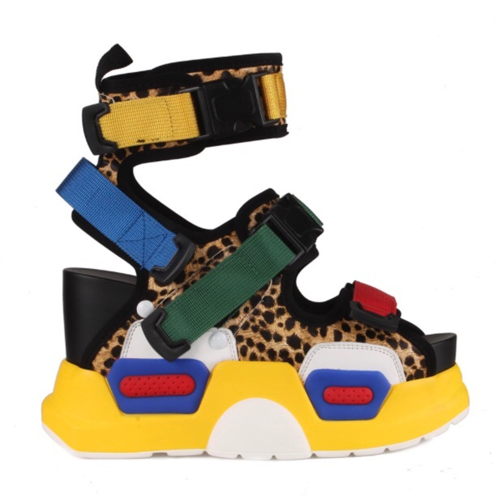 🔥Rare Item🔥 Women’s Cheetah 🐆 Multicolor Chunky Sandals. - Picture 3 of 3
